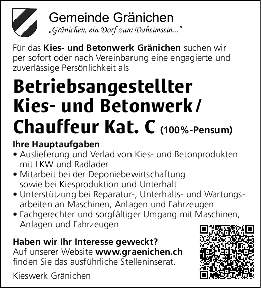 Kies- und Betonwerk/Chauffeur