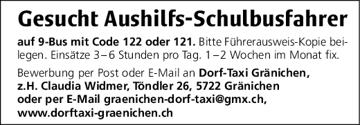 Aushilfs-Schulbusfahrer
