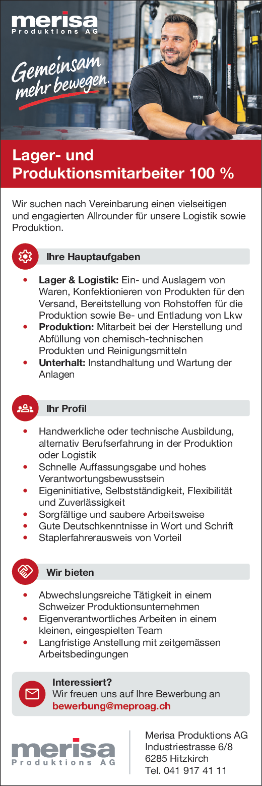 Lager- und Produktionsmitarbeiter