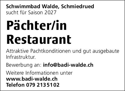 Pächter/in Restaurant