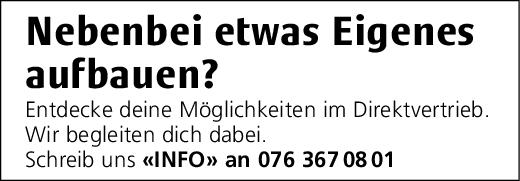 Nebenbei etwas eigenes
